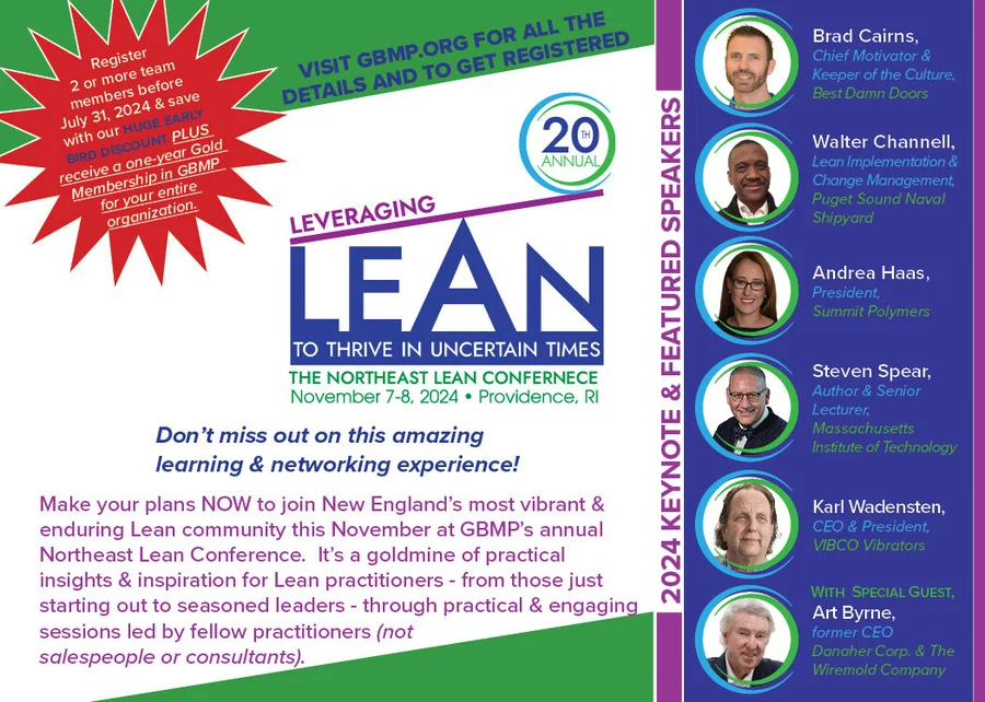 The 20th Annual Northeast Lean Conference promotional image