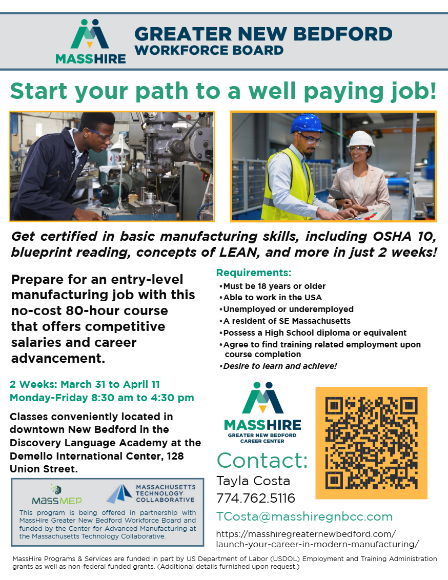 Basic Manufacturing Skills flyer